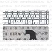 Клавиатура для ноутбука HP Pavilion G6-2109 Белая, без рамки